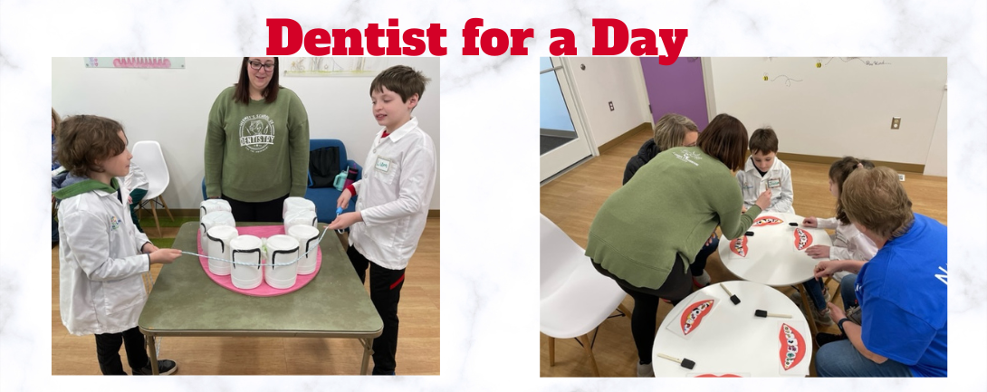 Students being dentists for the day