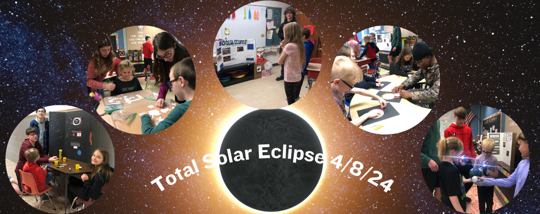 Students learning about solar eclipse
